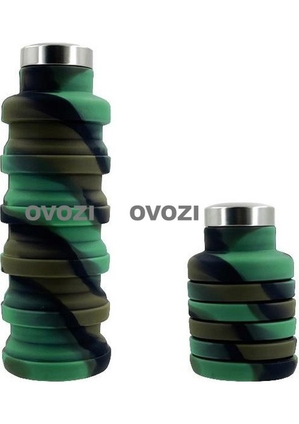 500ML Gıda Sınıfı Silikon Spor Açık Katlanır Kupa Emme Ağzı Tasarımı (Yurt Dışından)