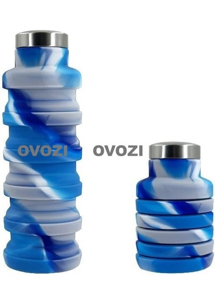 500ML Gıda Sınıfı Silikon Spor Açık Katlanır Kupa Emme Ağzı Tasarımı (Yurt Dışından)