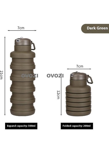 500ML Gıda Sınıfı Silikon Spor Açık Katlanır Kupa Emme Ağzı Tasarımı (Yurt Dışından)