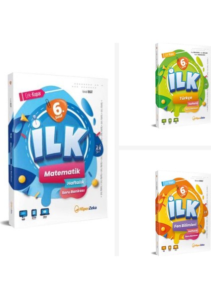 Hiper Zeka 6. Sınıf Ilk Matematik + Fen + Türkçe Soru Bankası Set