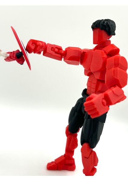 Red Hulk & Captain America – Ikili Marvel Kahraman Dummy Figür Seti