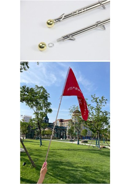 Siyah 2 Metre Uzayabilen Aksesuarlı (Kanca ve Kelepçeli) Rehber Çubuğu Teleskopik Bayrak Işaret Sunum Rehber Vb. Çubuğu (1 Adet) indirimleri