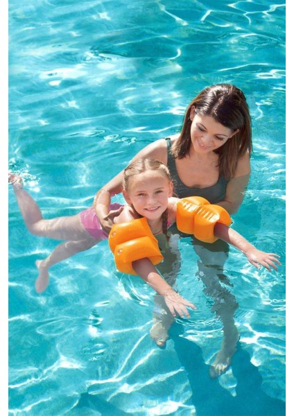 Çocuk Yüzme Kolluk 3-6 Yaş 19-30 kg Şişme Deniz Havuz Yüzücü Kolluk Yüzme Kolluğu Turuncu fırsatları