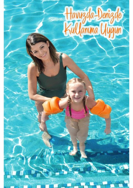 Çocuk Yüzme Kolluk 3-6 Yaş 19-30 kg Şişme Deniz Havuz Yüzücü Kolluk Yüzme Kolluğu Turuncu indirimleri