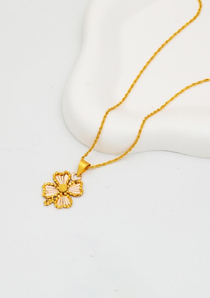 Yonca Işıltısı 14 Ayar Altın Kolye modelleri