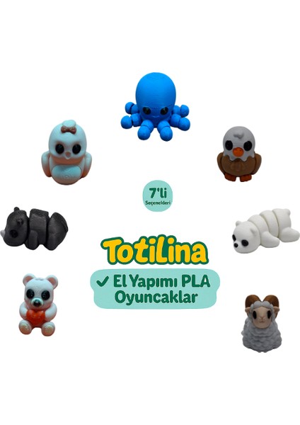 7'li Set (Ahtapot Kartal Ayı Koç Ayı Gergedan Kuş…)