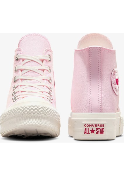 Chuck Taylor All Star Lift Hearts Unisex Pembe Platform Sneaker modelleri