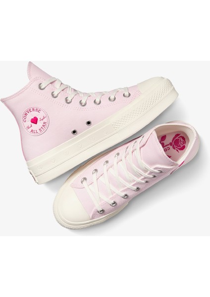 Chuck Taylor All Star Lift Hearts Unisex Pembe Platform Sneaker indirimleri