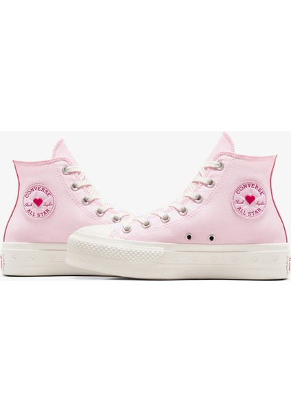 Chuck Taylor All Star Lift Hearts Unisex Pembe Platform Sneaker