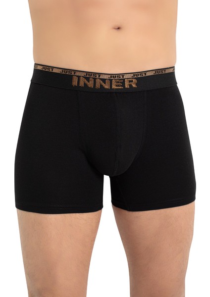 Erkek Boxer Kabartma Bel Lastikli (%96 Pamuk - %4 Elastan)