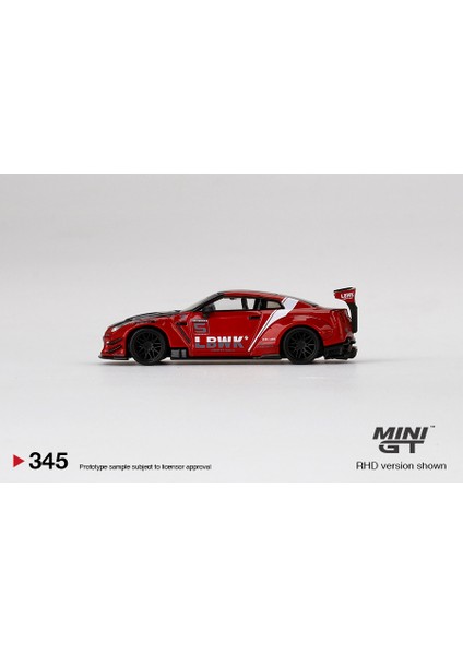 1/64 345 Lb★works Nissan Gt-R R35 Type 2, Rear Wing Ver 3 , Lb Work Livery 2.0 Red modelleri