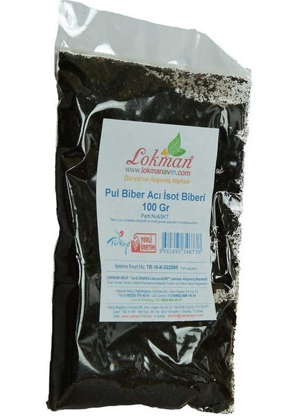Pul Biber Acı İsot Biberi 100 gr Paket modelleri