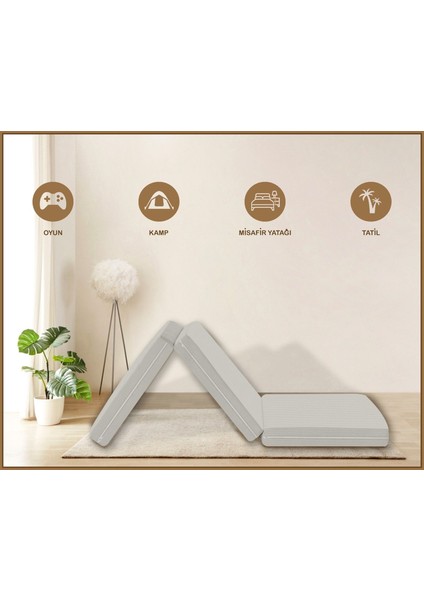 Canvas Taş Fermuarlı Katlanabilir Yer Yatağı Yer Minderi 8cm fiyatları