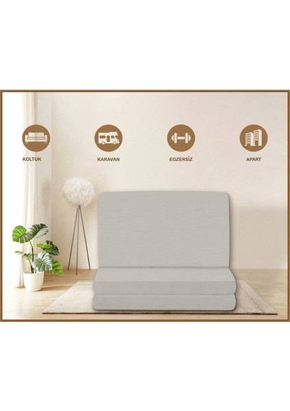 Canvas Taş Fermuarlı Katlanabilir Yer Yatağı Yer Minderi 8cm modelleri