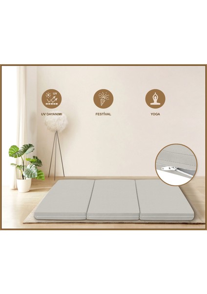 Canvas Taş Fermuarlı Katlanabilir Yer Yatağı Yer Minderi 8cm fırsatları