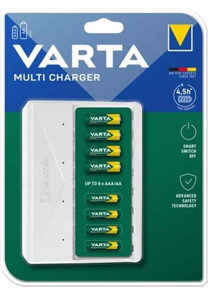 Varta 57659 USB Multi Charger 8li Pil Şarj Cihazı (Aa-Aaa-Nımh)
