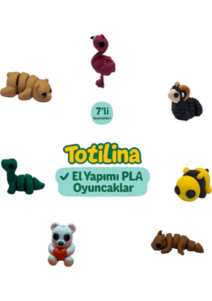 7'li Set (Flamingo Koç Arı Ejderha Ayı Dinazor Ayı…)