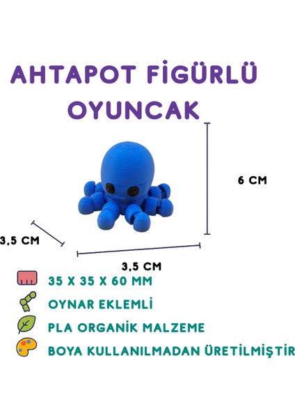 Ahtapot Figür - Minyatür Oyuncak