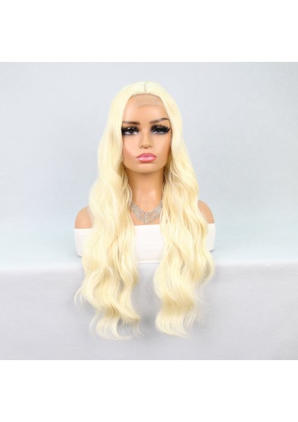 Uzun Dalgalı Platin Tül Peruk