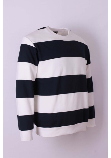 Beyaz-Lacivert Erkek Sweatshirt 5790-1 fiyatları