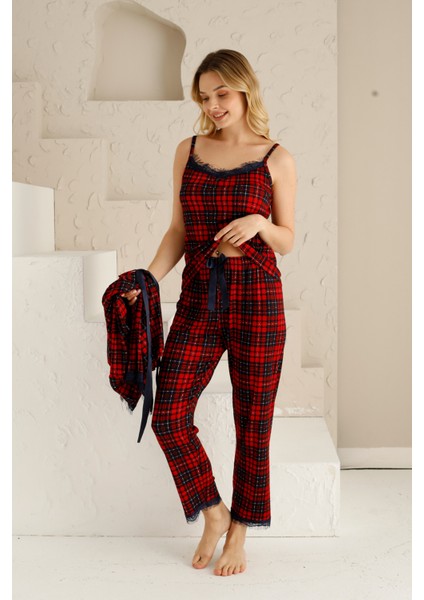 Sabahlıklıklı 3 Parça Çeyizlik Kutulu Kadın Pijama Takımı- Dantelli Kutulu Kadın Pijama- Geniş Beden Aralığı fiyatları