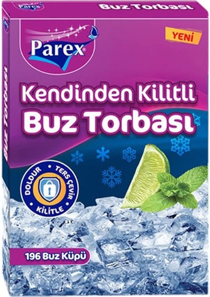 Kendinden Kilitli Buz Torbası 196 Buz Küpü