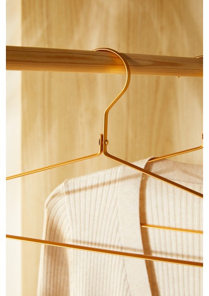 2'li Altın Renk Metal Giysi Askısı 21.5 x 42 x 1 cm modelleri