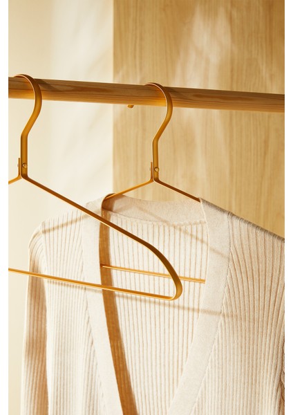 2'li Altın Renk Metal Giysi Askısı 21.5 x 42 x 1 cm fırsatları