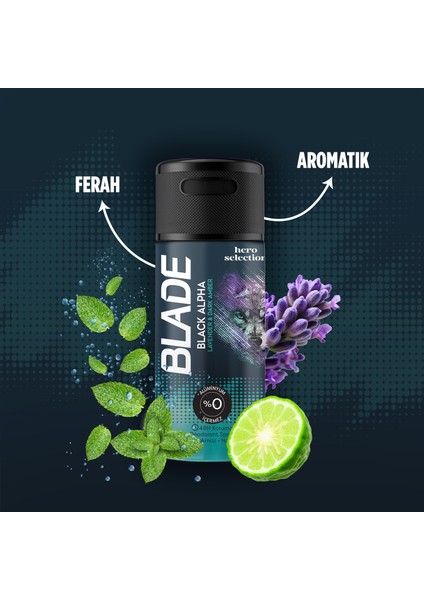 Joyous Kadın Deodorant & Blade Black Alpha Erkek Deodorant 4 x 90 ml Seyahat Seti indirimleri