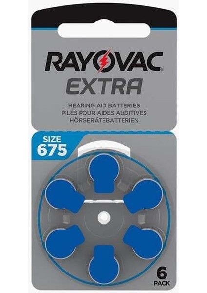 Rayovac 675 Numara Kulaklık Pili 6'lı Paket