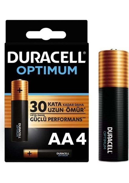 Duracell Optimum 1.5 Volt Alkalin Aa 4’lü Ince Kalem Pil MX1500