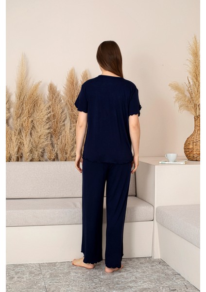 “bambu Kumaş Büyük Beden Kadın Dantelli Kısa Kollu Pijama Takımı – Yumuşak, Nefes Alabilir, Şık ve Rahat, M-5xl” fırsatları