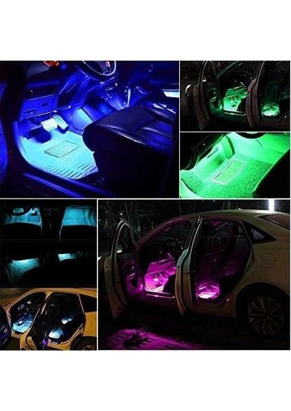 Araç Içi Ayak Altı LED Aydınlatma Müziğe Duyarlı Kumandalı 12'li -Rgb fiyatları