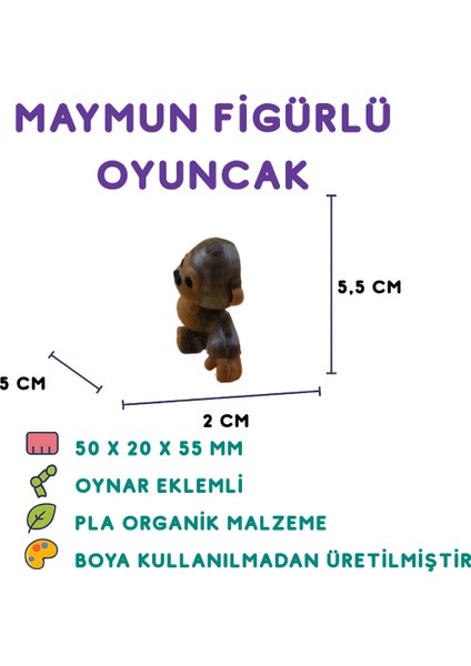Goril Figür -Minyatür Oyuncak