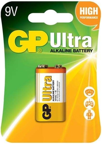 Gp 1604AU-5TR1 Ultra Alkalin 9 Volt Tekli Pil (6LF22/6LR61/6LP3146/MN1604)