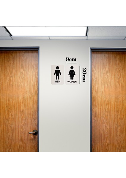 Gold/gümüş Pleksi Ahşap Wc Kapı Tabelası – Men Women Tuvalet Işareti Levhası (10X18 Cm) fiyatları