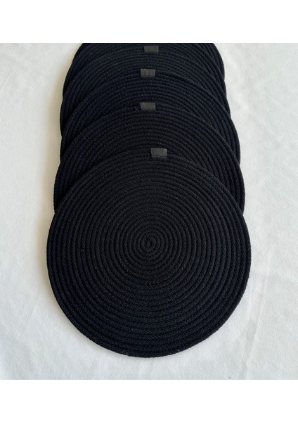 Yuvarlak Supla Siyah 33CM 4lü