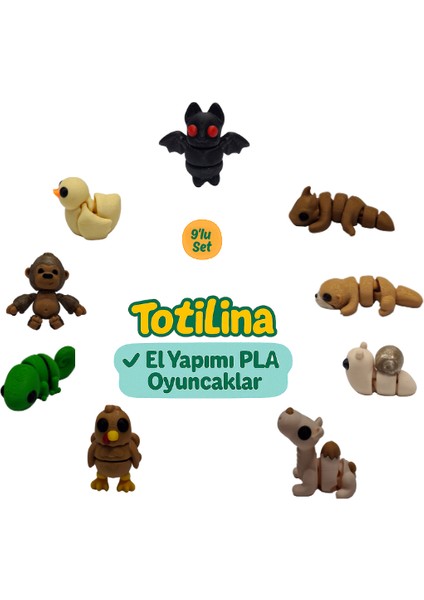 10'lu Set (Yarasa Ejderha Su Samuru Salyangoz Deve Hindi Bukalemun…)