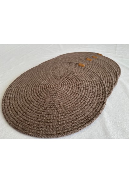 Yuvarlak Supla Sepya 33CM 4lü