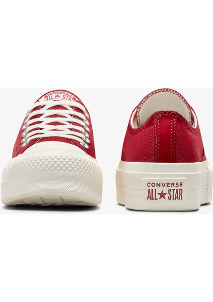 Chuck Taylor All Star Lift Hearts Unisex Kırmızı Platform Sneaker modelleri