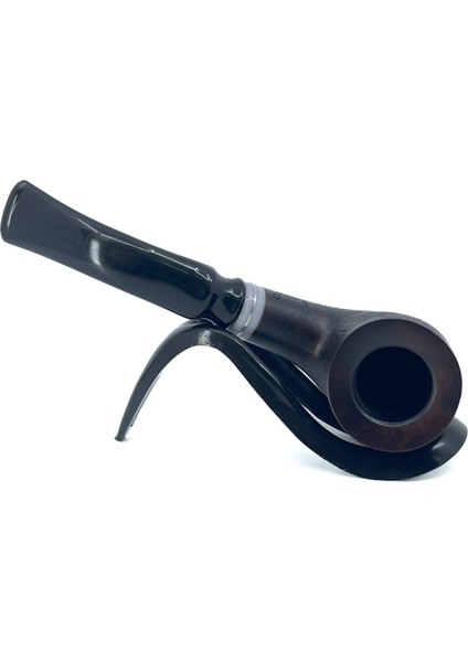 Bent Billiard Briar (Gül Kökü) 9 mm Filtreli El Yapımı Pipo - 2642 modelleri