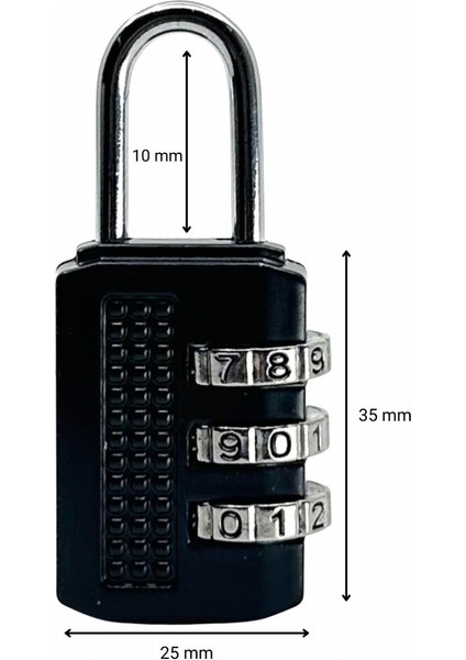 Şifreli Asma Kilit 30 mm 3 Basamaklı fiyatları