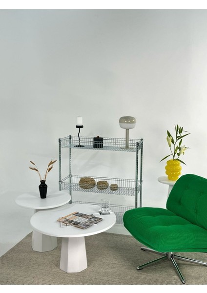 Lilyum Mantar Orta Sehpa Beyaz İkili Set fiyatları