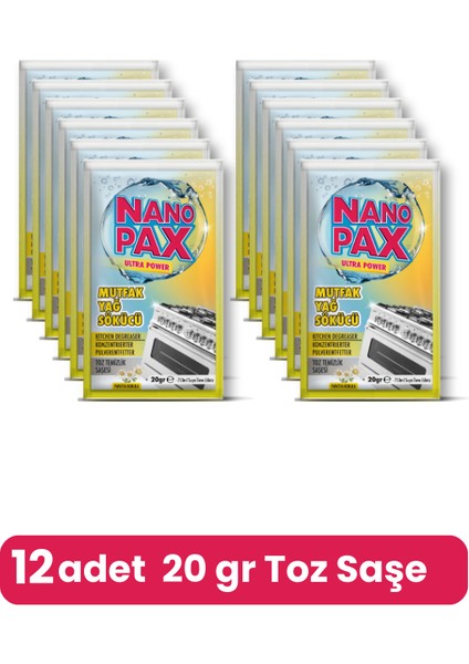 Mutfak - Yağ Sökücü Toz Temizlik Saşesi (12 Adet x 20GR) fiyatları