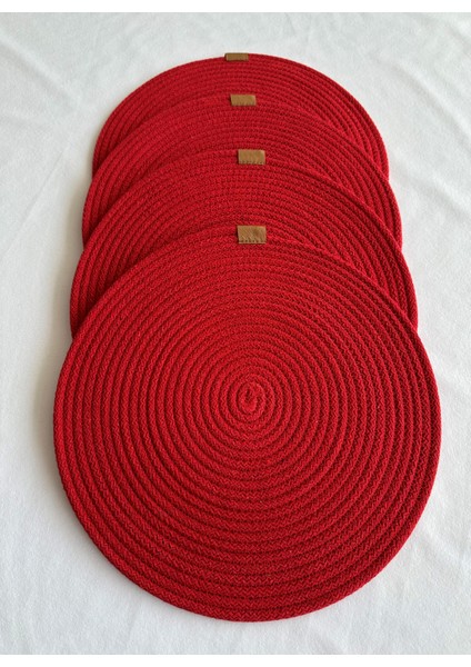 Yuvarlak Supla Kırmızı 33CM 4lü modelleri