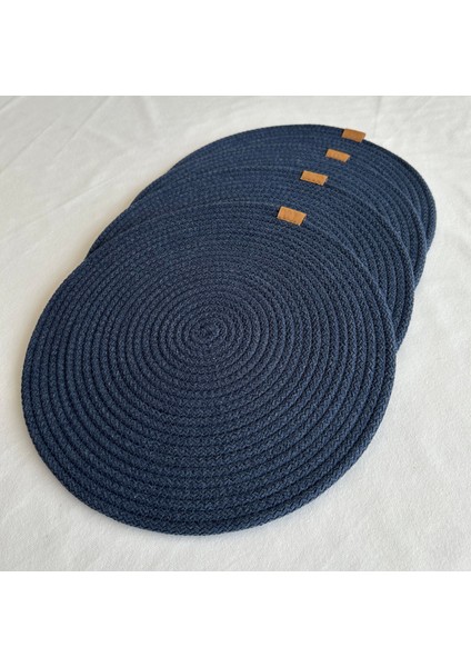 Yuvarlak Supla Lacivert 33CM 4lü