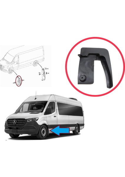 Mercedes Sprinter 907 910 Vw Crafter Sy Sz 2017-ON 9108890000 Için Ön Sol Tekerlek Çamurluk Paçalık modelleri