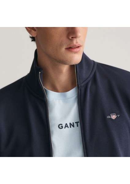 Erkek Lacivert Regular Fit Fermuarlı Sweatshirt fırsatları