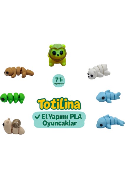 7'li Set (Aslan Ayı Köpek Balığı Yunus Salyangoz Tırtıl Su Samuru…)