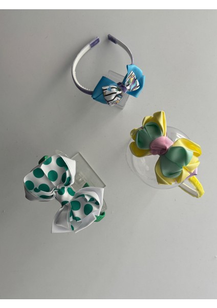 Kız Çocuk Fiyonklu Taç Seti (3 Parça) – Okul & Doğum Günü Hediyesi fırsatları